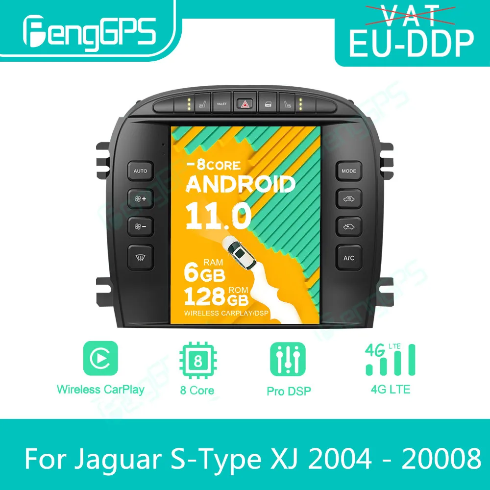 

For Jaguar S-type Xj 2004 - 2008 ​android Car Radio Stereo Autoradio 2 Din Style Multimedia Player Gps Navi Unit Screen