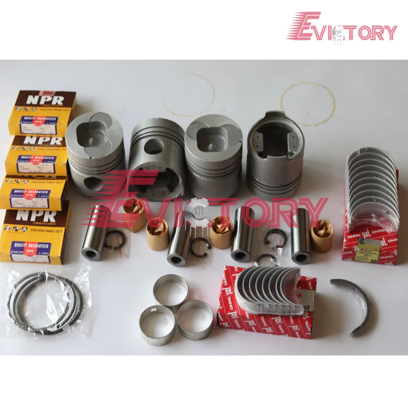 

For ISUZU 4BD1-T 4BD1T crankshaft rebuild overhaul kit piston ring gasket bearing