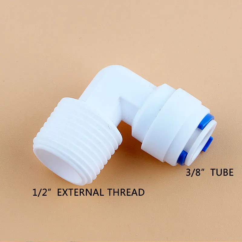 1/2" External thread to 3/8" Tube pipe Connection 4068 Elbow joint diameter 20MM Quick Connect RO Water Reverse Osmosis System