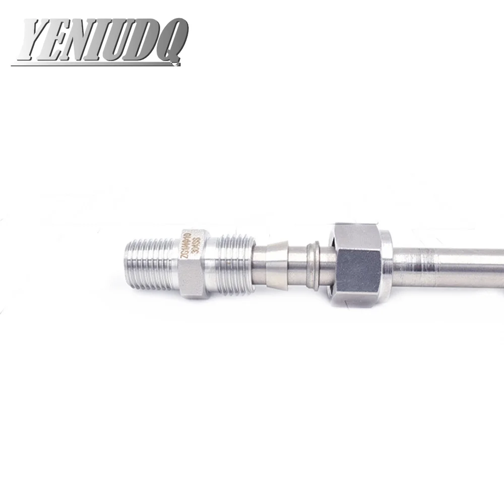 SS 304 nerez ocel dvojitý ferrule komprese konektor 6mm 8mm 10mm 12mm trubice na 1/8