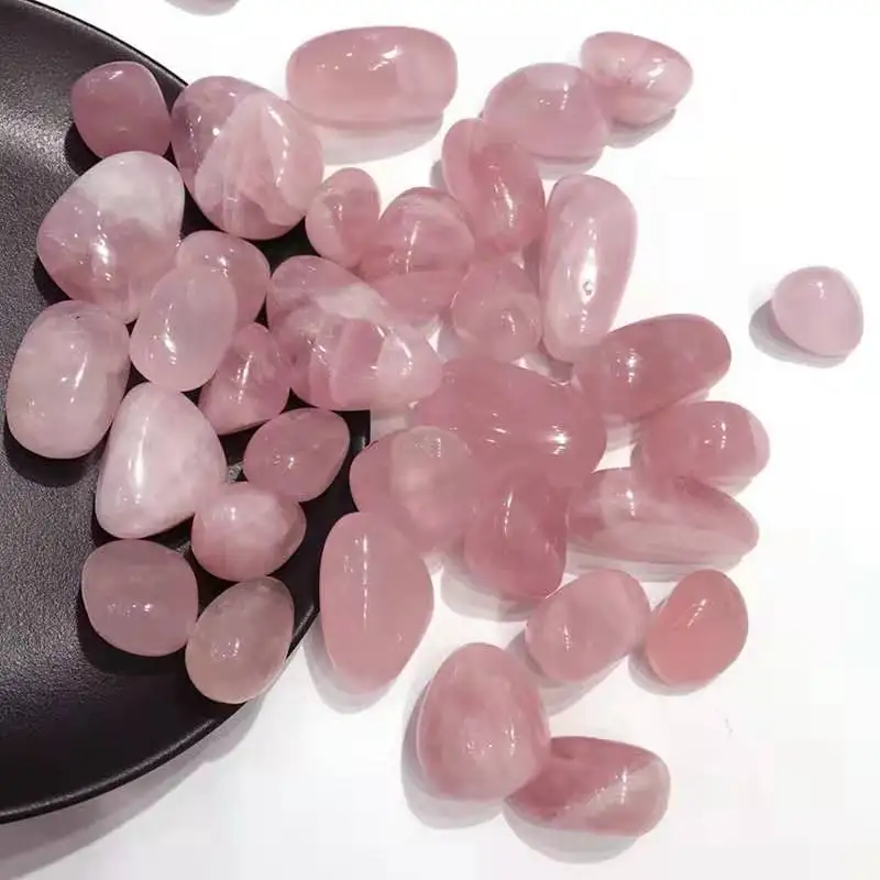 Natürliche rose quarz groß rock fiel steine mineral kristalle edelsteine chakra healing dekoration feng shui handwerk – Detail 4