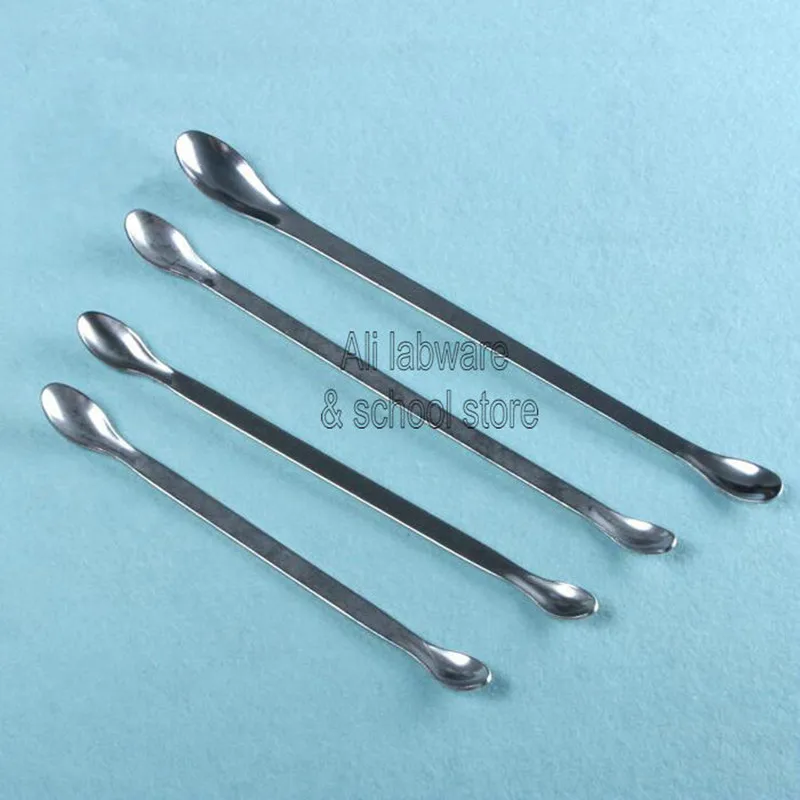 1set 16/18/20/22cm lab double-head stainless steel drug Reagents sample spatula weighing spoon