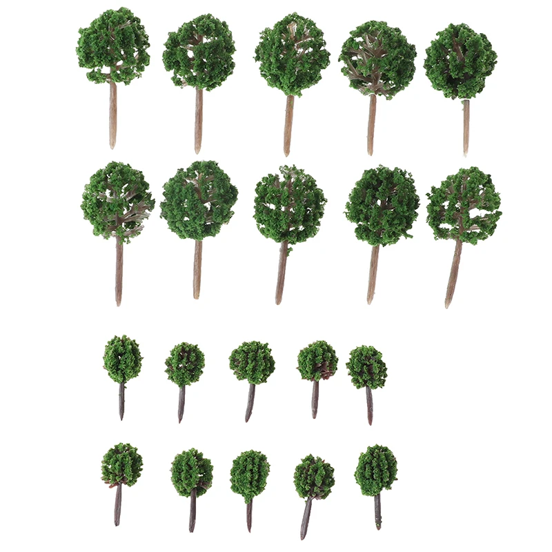 10pcs Ball-shaped Flower Model Trees Mixed Tree Model Landscape Trees Train Layout Garden Scenery Miniature 