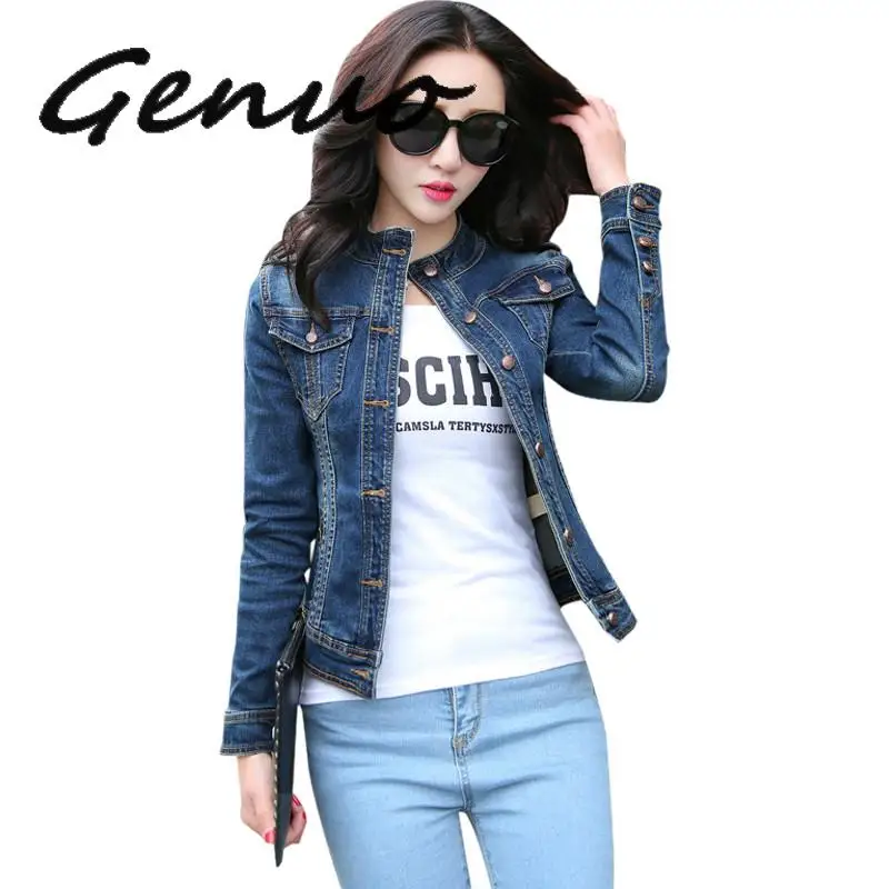 Fashion New Women Basic Coats Arrival Women's Denim Jackets Vintage Casual Single Breasted Coat Female Jean Jacket Outerwear