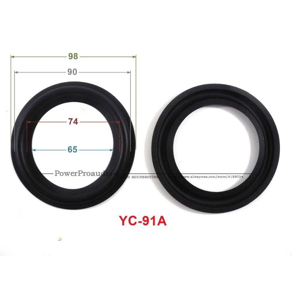 New 10 pcs /lot = 5 Pair 4 inch Woofer Repairable Parts / Speaker Rubber Surround  (98mm / 90mm / 74mm / 65mm )