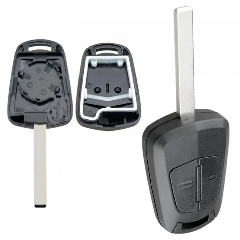 Coque de clé télécommande à 2 boutons avec lame, compatible avec Opel Vauxhall Astra H Corsa D Zafira B