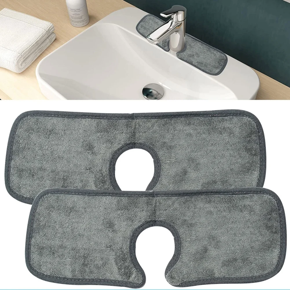 4Size Kitchen Faucet Absorbent Mat Sink Splash Guard Microfiber Faucet Splash Catcher Countertop Protector for Kitchen Bathroom