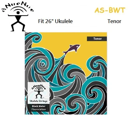 aNueNue BW Ukulele Strings available in Soprano/Concert or Tenor, Black Strings