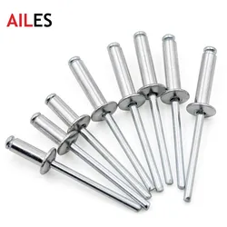 M4 Aluminium Mushroom Head Self Plugging Rivets 4mm x 5 6 8 9 10 12 25 30mm Nail Pop Rivet For Furniture Car Aircraft