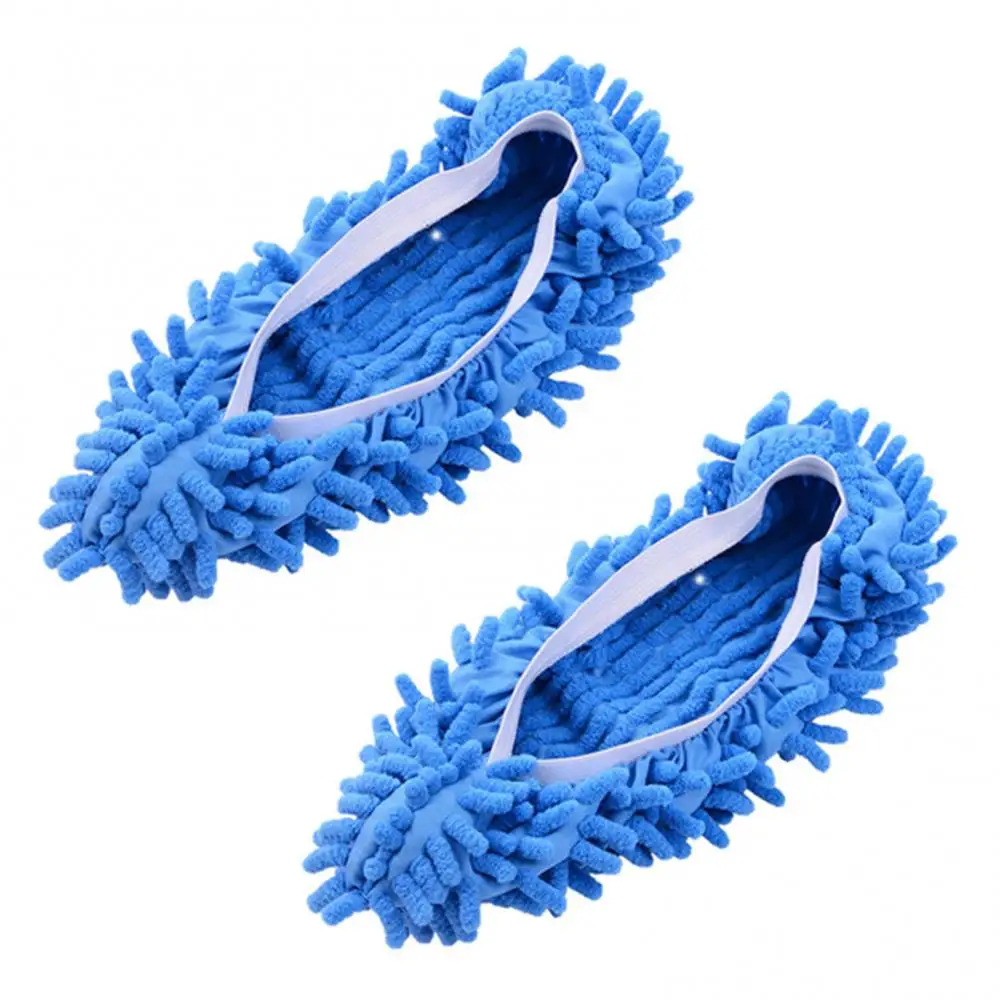 2Pcs Floor Cleaning Shoes Covers Slippers Foot Socks Mop Caps Multi-Function Lazy Microfiber Duster Cloth Household Cleaner Tool