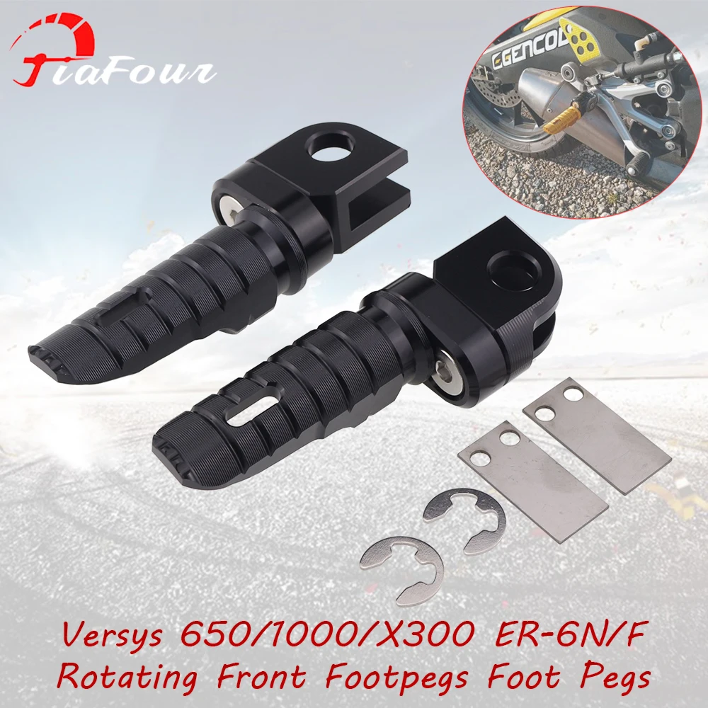 

Fit For ER-4N ER-6F ER-6N Versys 1000 ABS Versys 650 Versys X300 Front Footrest Foot Pegs Pedals