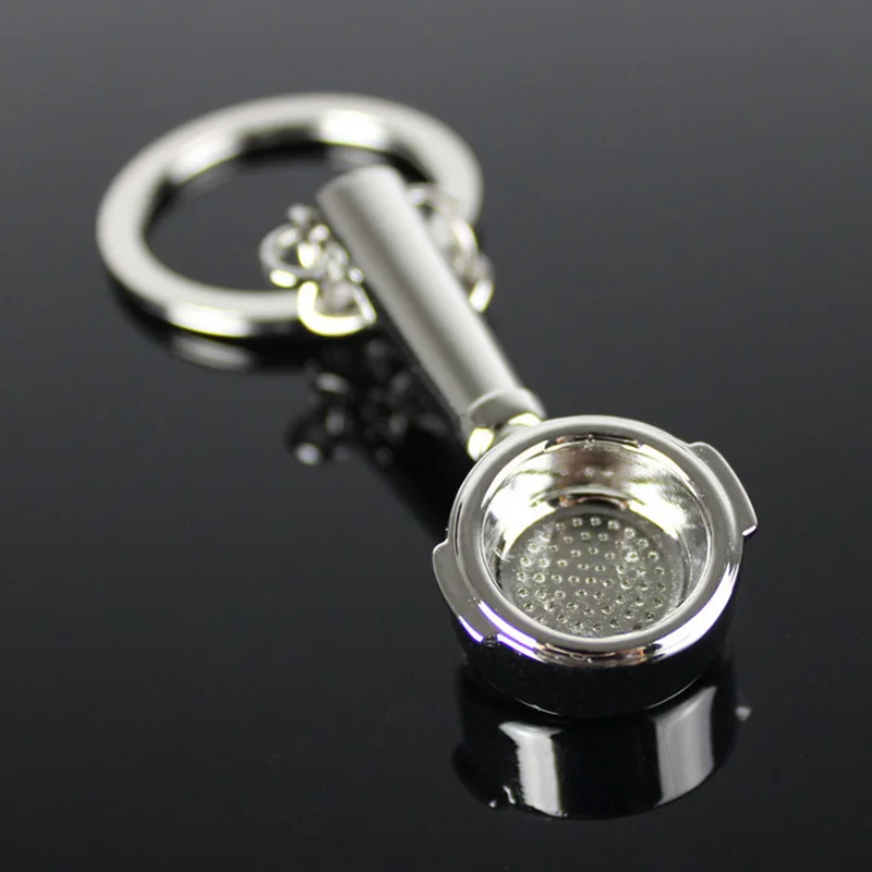 Mini Coffee Portafilter Pendant Fashion Keychain Charm Alloy Coffee Series Keyring Decoration Bag Car Holder Hanging Crafts Gift