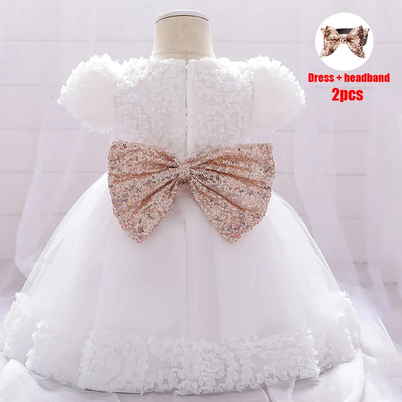 Baby Clothes Girls Party Dress Flower Girls Princess Clothes Kids Costume Elegant Fluffy Dresses First Communion Baptism Vestido