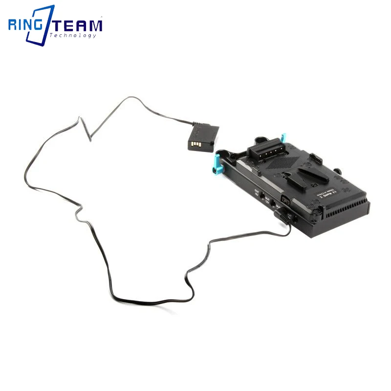 Batería simulada de LP-E17, acoplador DC + placa de montaje en V para Canon EOS M3, M5, M6, M6, Mark II, DR-E17