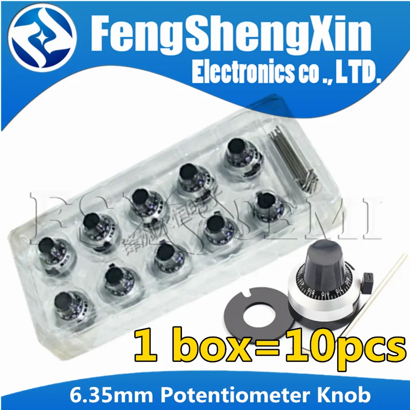 

10pcs/lot WXD3-13 3590S 6.35mm Potentiometer Precise Dial knob with locking 3590 Knob hat Kit