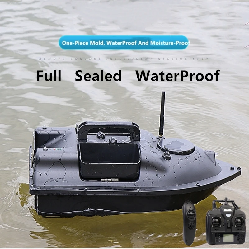 16 GPS Point Intelligent Return 3 Hopper RC Fishing Boat Bait 500M 6H LCD Screen Fish Finder Remote Control GPS RC Bait Boat