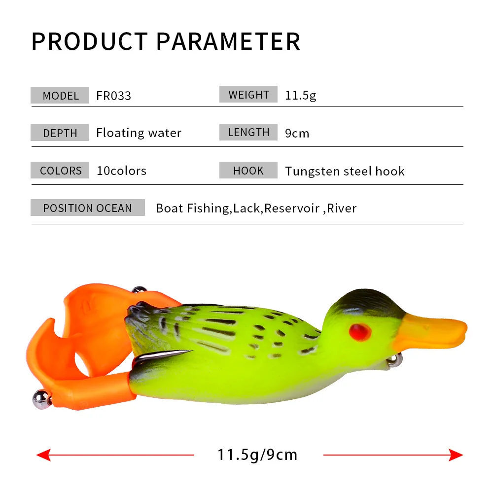 duck fishing lure VMSIXVM Lures for Bass Fishing, Realistic Topwater Baby Duckling Baits Floating Artificial Hard Swimbaits for Pike Musky Catfish Freshwater Saltwater Fishing, 4.8 inch : Sports & Outdoors The spinning feet give the lure an incredibly lively Little duck floating soft fishing