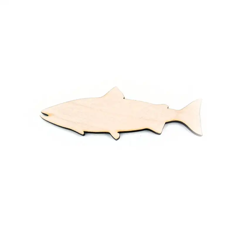 Wooden Salmon Shape For Crafts And Decoration - Laser Cut - Fish - Trout - Salmon Cutout - Trout Shape