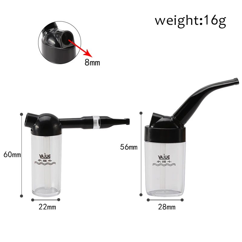 

1PC New Portable Mini Smoking Water Pipe Hookah Smoke Filter Pipes Cigarette Holder Tobacco Accessories