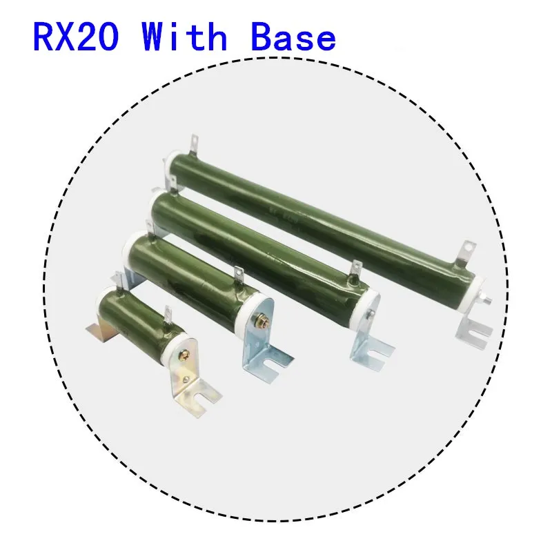 RX20 High-Voltage Discharge Ceramic Tube Type Wire-Wound Glaze Electronic Resistance Ripple Power Vitreous Enamelled Resistors