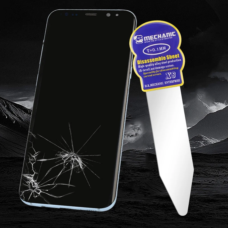 Monteur X8 Hoge Taaiheid Professionele Demontage Gebogen Scherm Gelegeerd Staal Pry Opening Tool Voor Mobiele Telefoon Reparatie