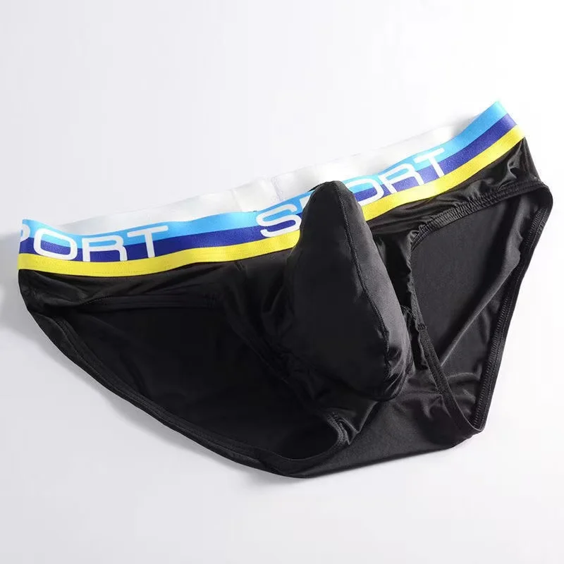 Elephant nose Sexy Men Underwear U Convex briefs pouch Breathable Mesh sexi shorts Male Underpants cueca Gay penis silk Summer