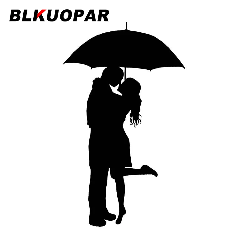 BLKUOPAR for Couple Under Umbrella Car Sticker Funny  Graffiti Decal Personality Windshield Bumper Motorcycle Vinyl Car Wrap