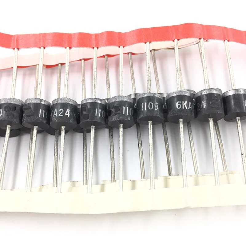 20PCS/lot 6KA24 Suppression Of Transients Diode 24V Unidirectional 6000W R-6 P-600