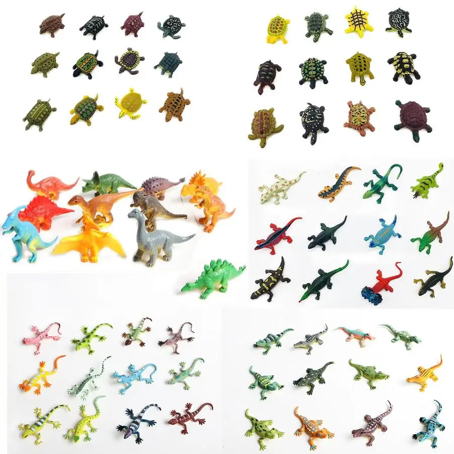 

12pcs Plastic Dinosaur Playset,STEM Educational Realistic Dinosaur,Lizard, Tortoise,crocodile Figures for Boys Toddlers