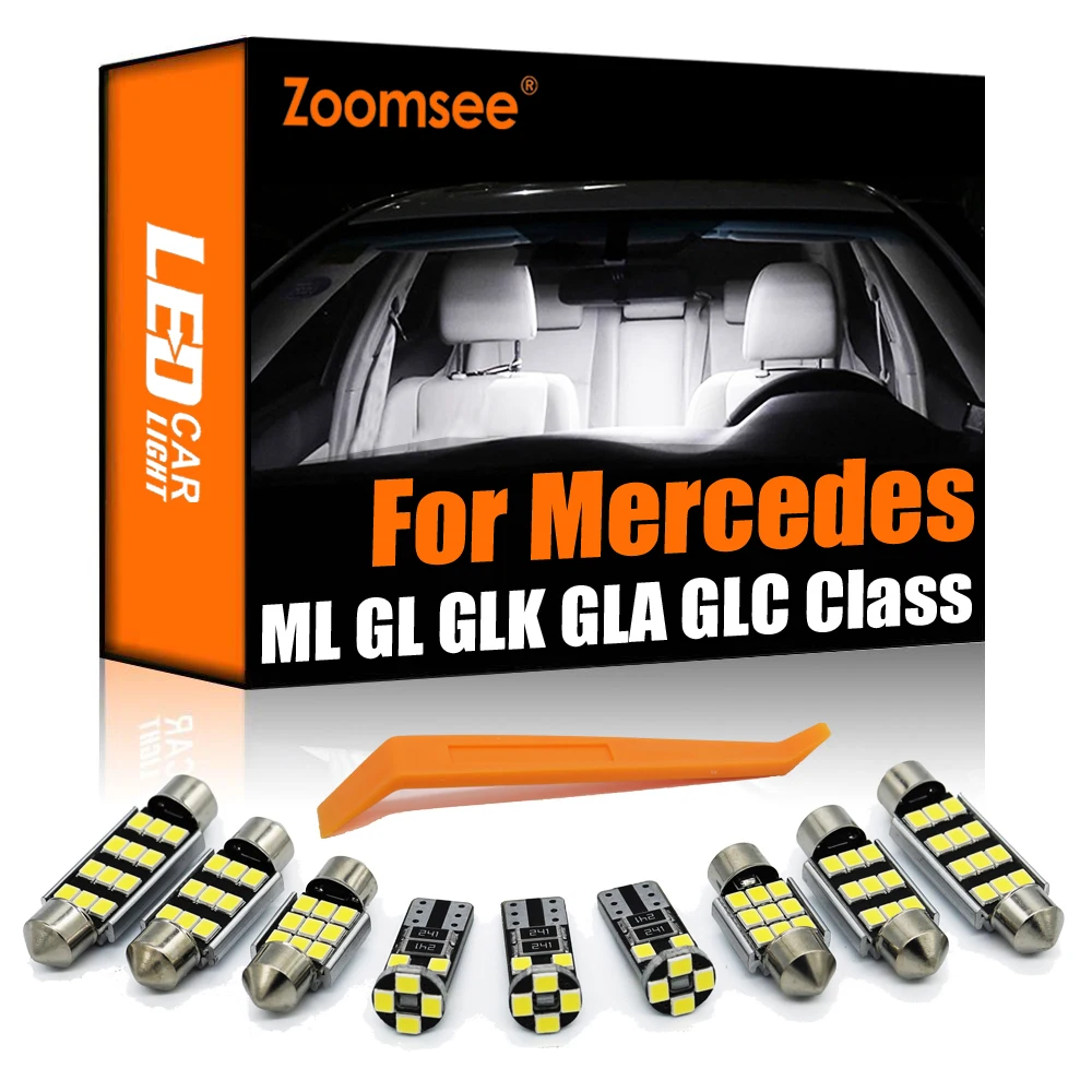 Zoomsee For Mercedes Benz M ML GL GLK GLA GLC Class W163 W164 W166 X164 X166 X204 X156 X253 Canbus LED Bulb Interior Light Kit