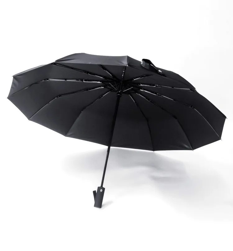 4s original for Audi umbrella bulletproof safety rain high-grade sunscreen black glue 12-bone automatic folding umbrella