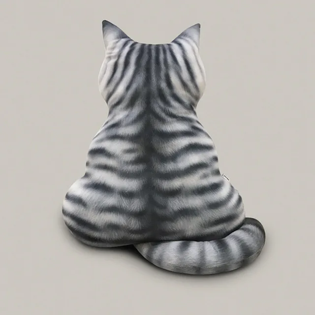 Striscia 3D a forma di gatto cuscini per divani cuscino ombra posteriore comodo cuscino per la casa cuscino riempito di animali bambini giocattoli