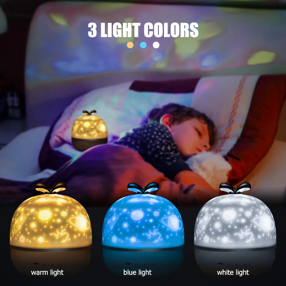 

LED Projector Star Moon Night Light Sky Rotating Bedroom Nursery Lamp Kids Gift Children Bedroom Star Night Lamp