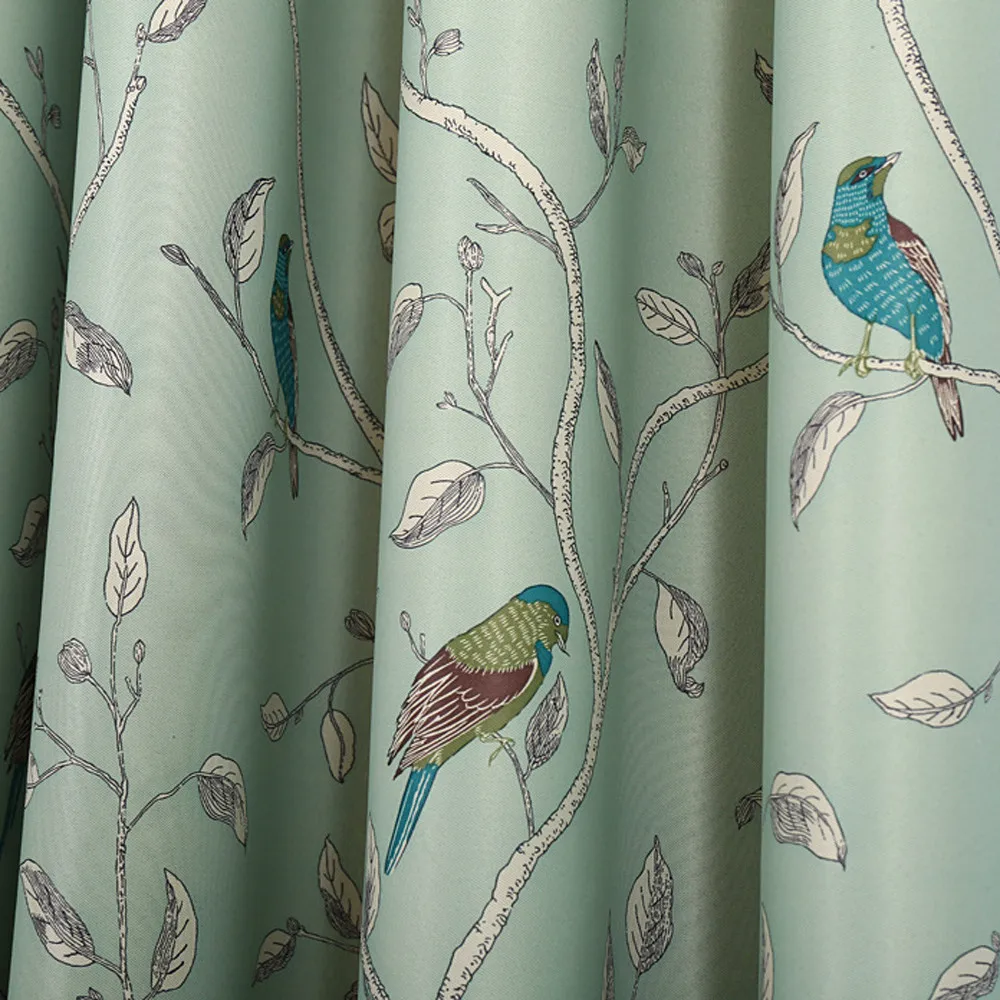 Forest Bird Living Room Curtains Polyester Thermal Insulation Kitchen Bedroom Valances Custom Made Window Door Curtain 2028