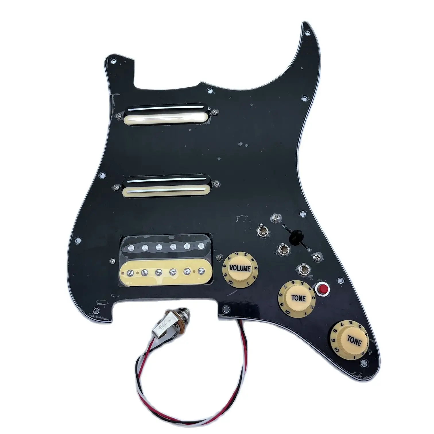 

SSH Prewired Pickguard Zebra Humbucker Alnico Pickup High Output DCR 7 Way Switch Multifunction Wiring Harness