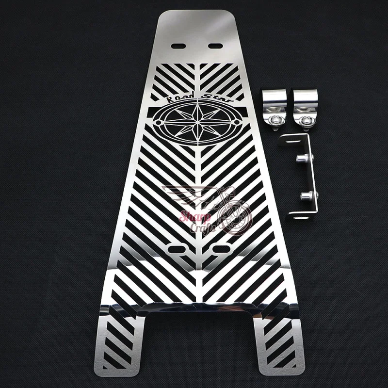 Motorcycle Skull Polished Stainless Steel Engine Radiator Cover Grill Guard Protector For Yamaha Road Star XV1600 XV1700 99-14 view 3