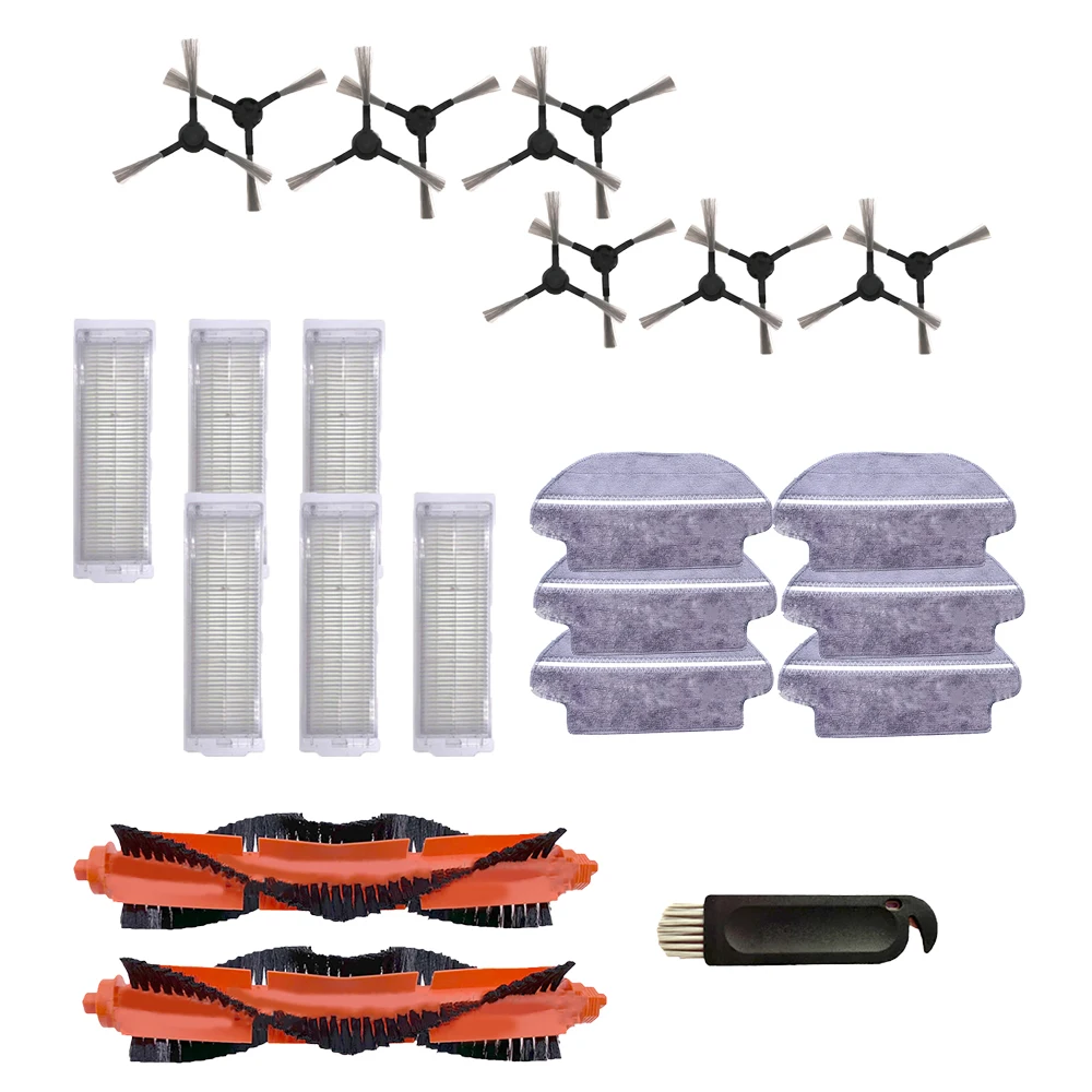 قطع غيار Xiaomi Mijia STYJ02YM ، فرشاة الأسطوانة الرئيسية ، فرشاة جانبية ، فلتر Hepa لـ Conga 3490 3290 ، ممسحة ، قطع غيار