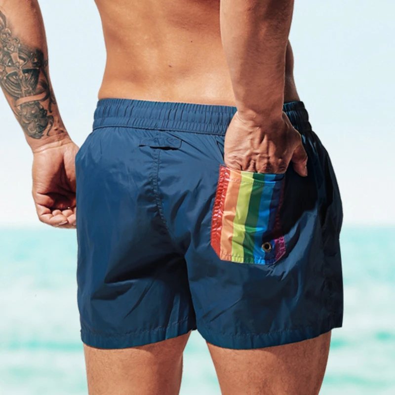 Desmiit Swimwear Men Swim Shorts Thin Quick Dry Mens Beach Board Shorts Surfing Bermdas Boardshorts Swimming Trunks Man Swimsuit