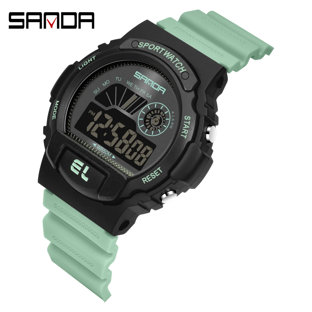 Sanda Fashion Brand Sport Women Watches Multifunction Waterproof Led Display Digital Watch Outdoor Wristwatch Relogio Masculino