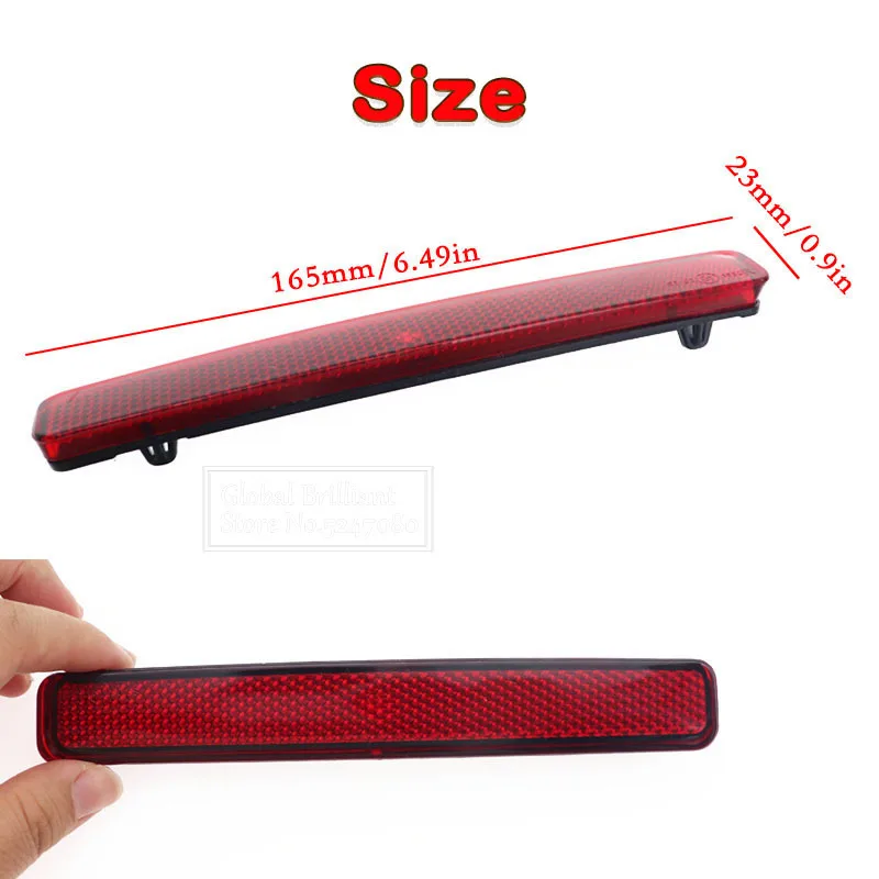 2X Rear Bumper Reflector Light Left Right Tail Brake Lamp 7E0945105 7E0945106 For VW T5 Transporter Caravelle Multivan 2003-2011