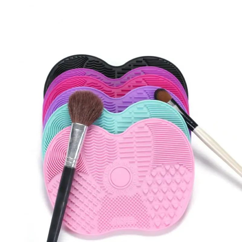 Foundation Makeup Brush Scrubber Board Silicone Makeup Brush Cleaner Pad Make Up Washing Brush Gel Cleaning Mat Hand Tool