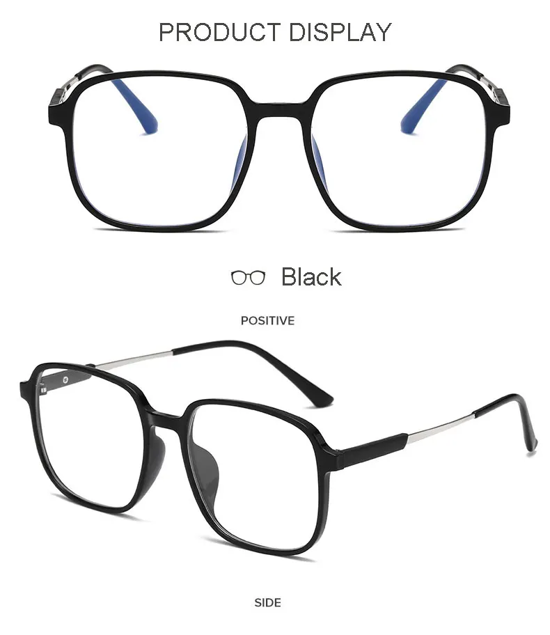 Retro Kunststoff Brillen Rahmen Unisex Vollrand Brillen Anti Blue Ray Myopie Gläser Neue Ankunft Heißer Verkauf Brille – Detail 13