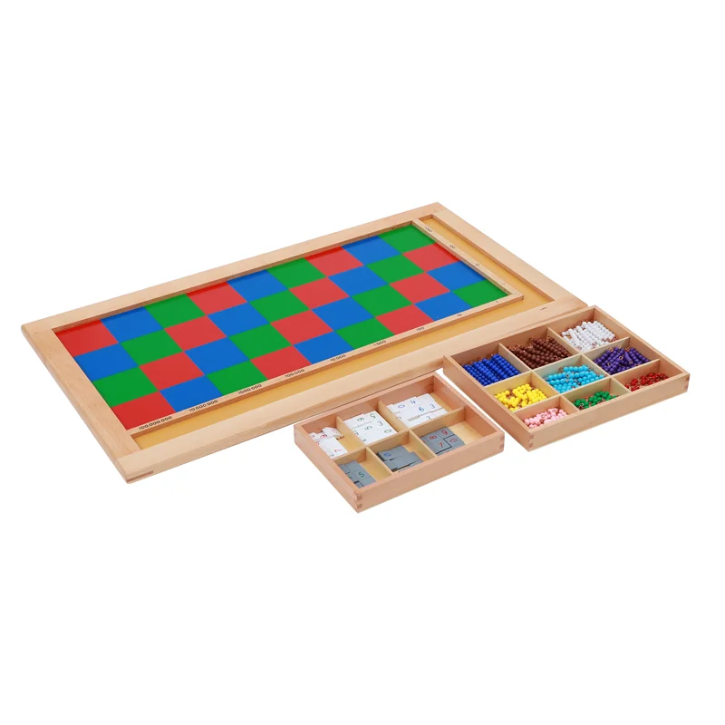 

Montessori Mathematics Materials Multiplication Checkerboard/ Colour Beads/ Number Tiles Math Educational Toy Kids Learning Tool