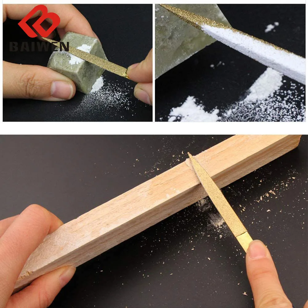10 stücke Mini Diamant Nadel Datei Set Manuelle Werkzeuge Keramik Handwerk DIY Holz Raspel Dateien Nadel Schmuck Polieren Carving Cutter werkzeuge