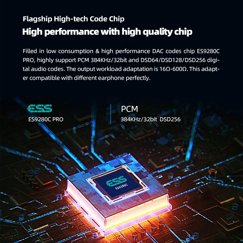 Es9280c برو dac USB نوع C سماعة DAC أمبير 600ohm التكيف HiFi مكبر للصوت Aux الصوت جاك DSD 64/128 الأصلي لنظام أندرويد ، Win10