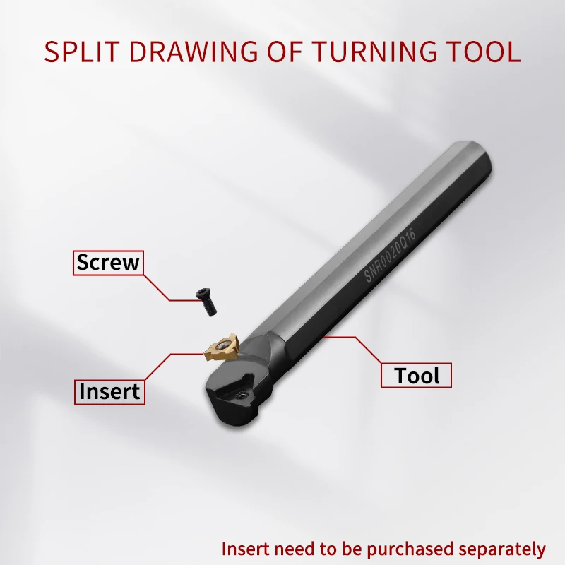 Internal Thread Turning CNC Tool rod SNR0013M16 SNR0014M16 SNR0016Q16 SNR0020R16 SNR0025S16 SNR0032T16 + 16IR Inserts SNR Holder