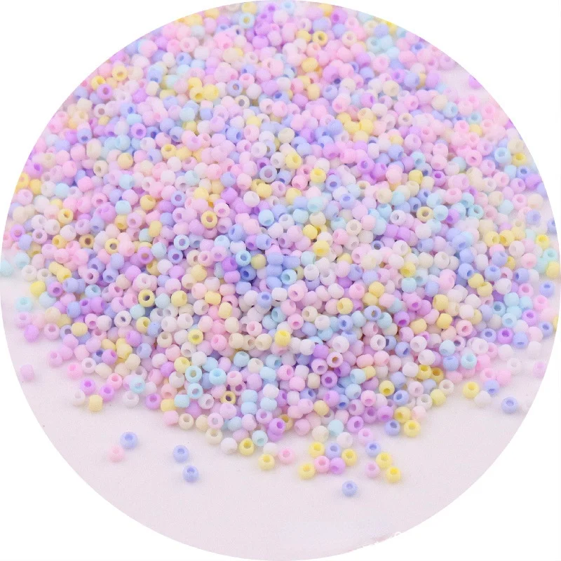 1680pcs Super Uniform 1.5mm Macaron Mineral Frosted Glass Rice Beads Handmade DIY Clothing Bead Embroidery Accessories