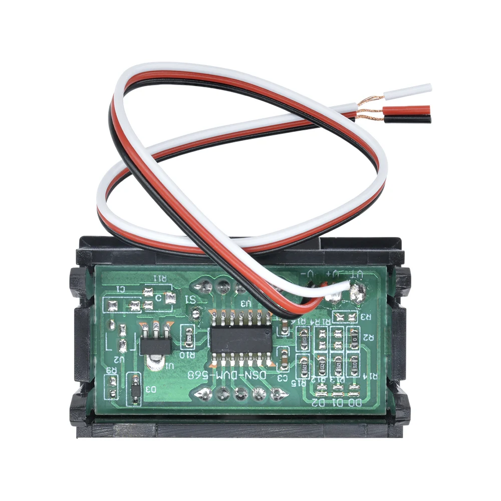 0.56 "Digital Voltmeter DC 5V-30V Digital Voltmeter Panel Meter Tegangan Merah/Biru/Hijau untuk 6V 12V Electromobile Motor Mobil
