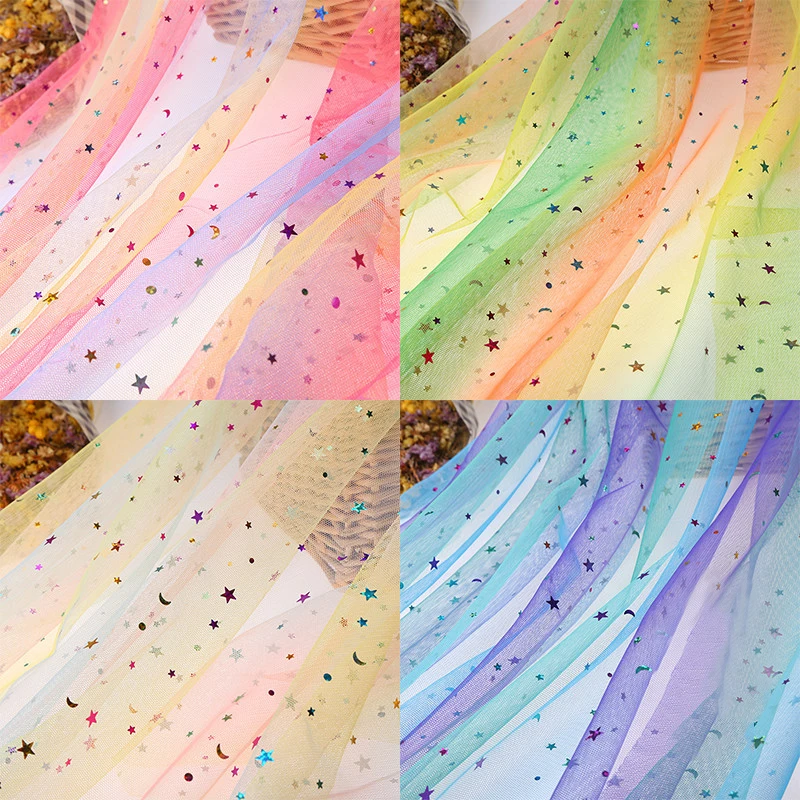 100X155 CM Rainbow Star Moon&Love Glitter Sequines Fabric Backdrops DIY for Baby Shower Wedding Mermaid Party Tablecover Decor