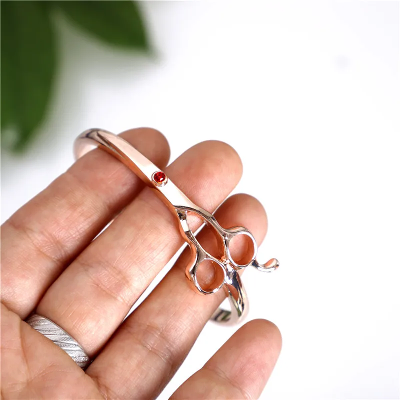 Fashion Barber use Women Bracelets & Bangles For Professional Hairdresser Designer Women Scissor Shape Bracelets